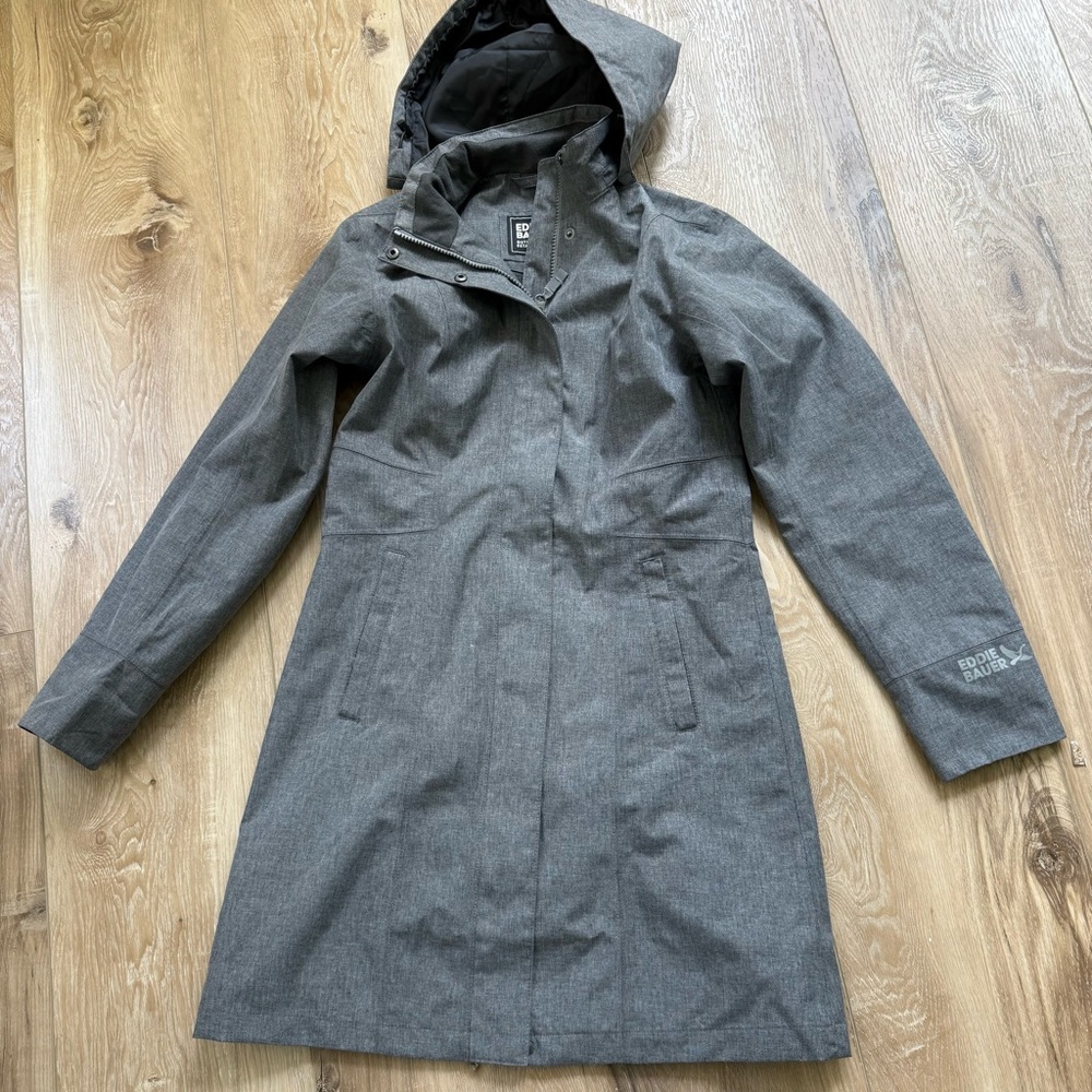 Eddie Bauer Women's Charcoal Rain Jacket